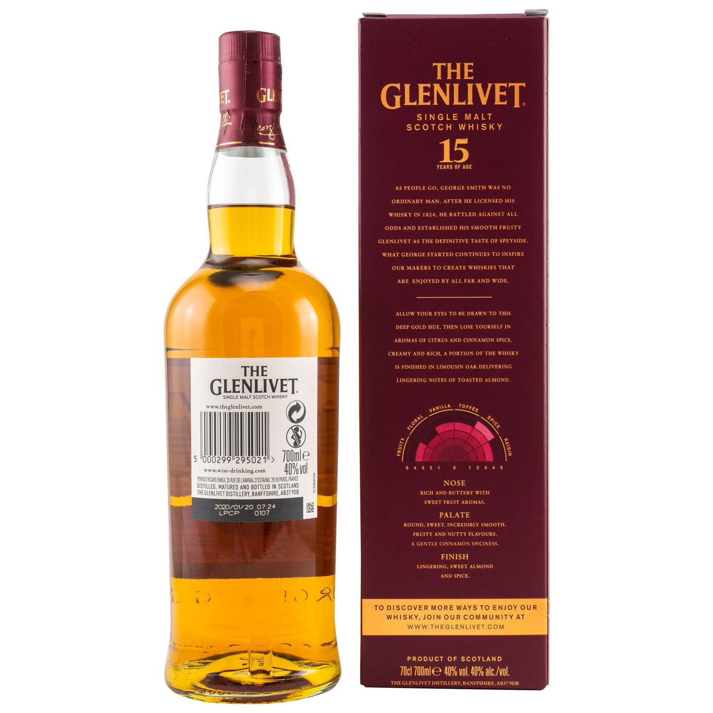 GLENLIVET - 15 Jahre - 40% Vol. - Schwarzbach Spirits