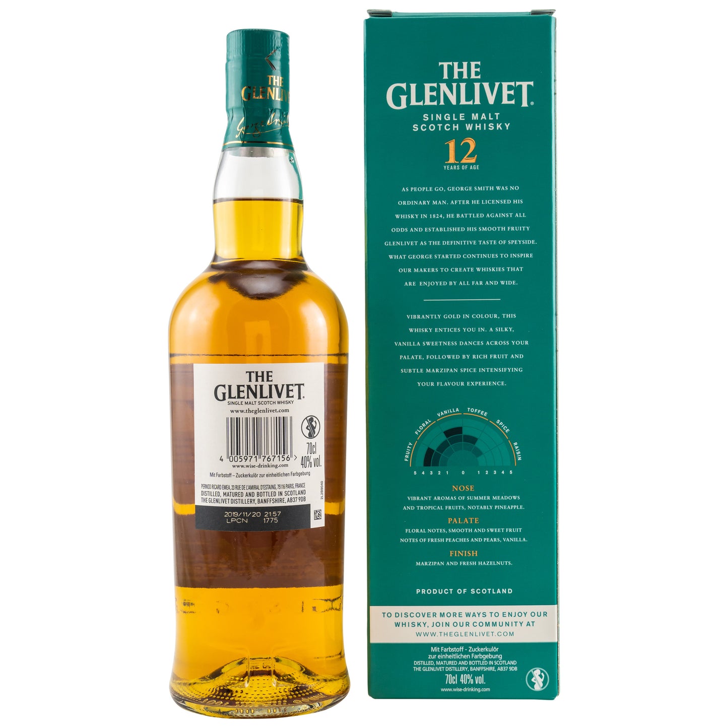 GLENLIVET - 12 Jahre - 40% Vol. - Schwarzbach Spirits
