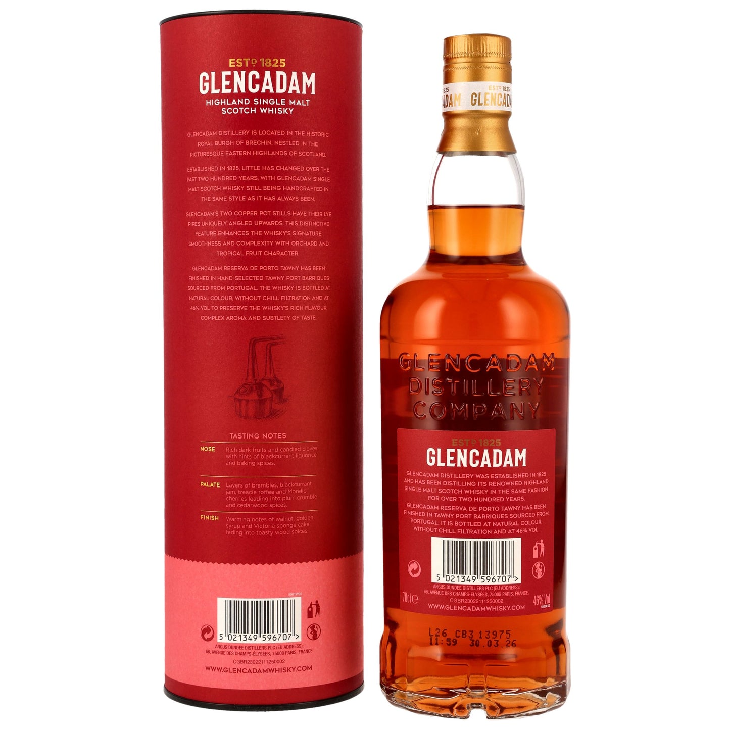 GLENCADAM - Reserva de Porto Tawny - Tawny Port Cask Finish - 46% Vol.