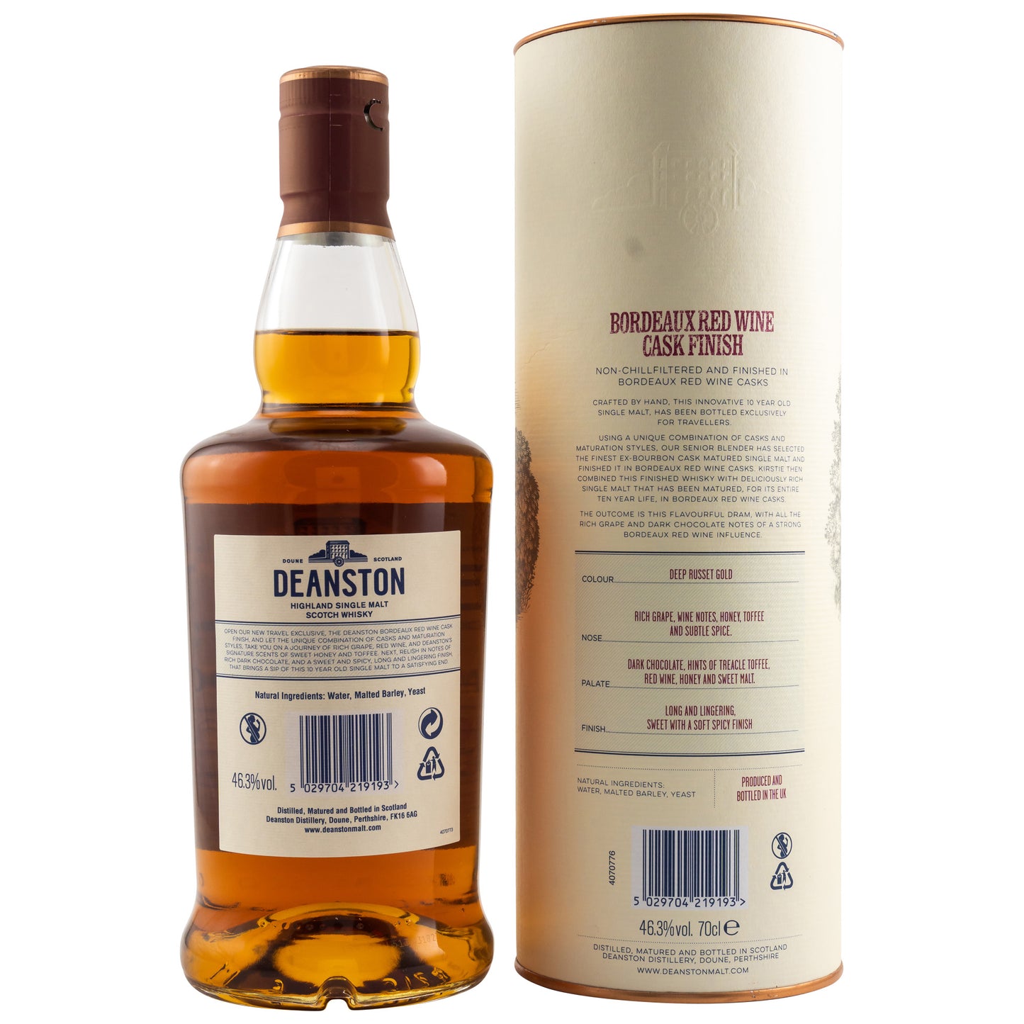 DEANSTON - 10 Jahre Bordeaux Cask - 46,3% Vol.