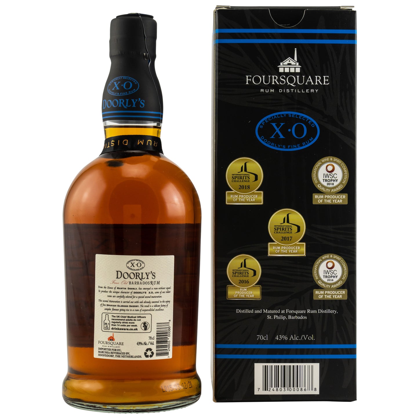 DOORLYS - XO Fine Old Barbados Rum - 43% Vol.