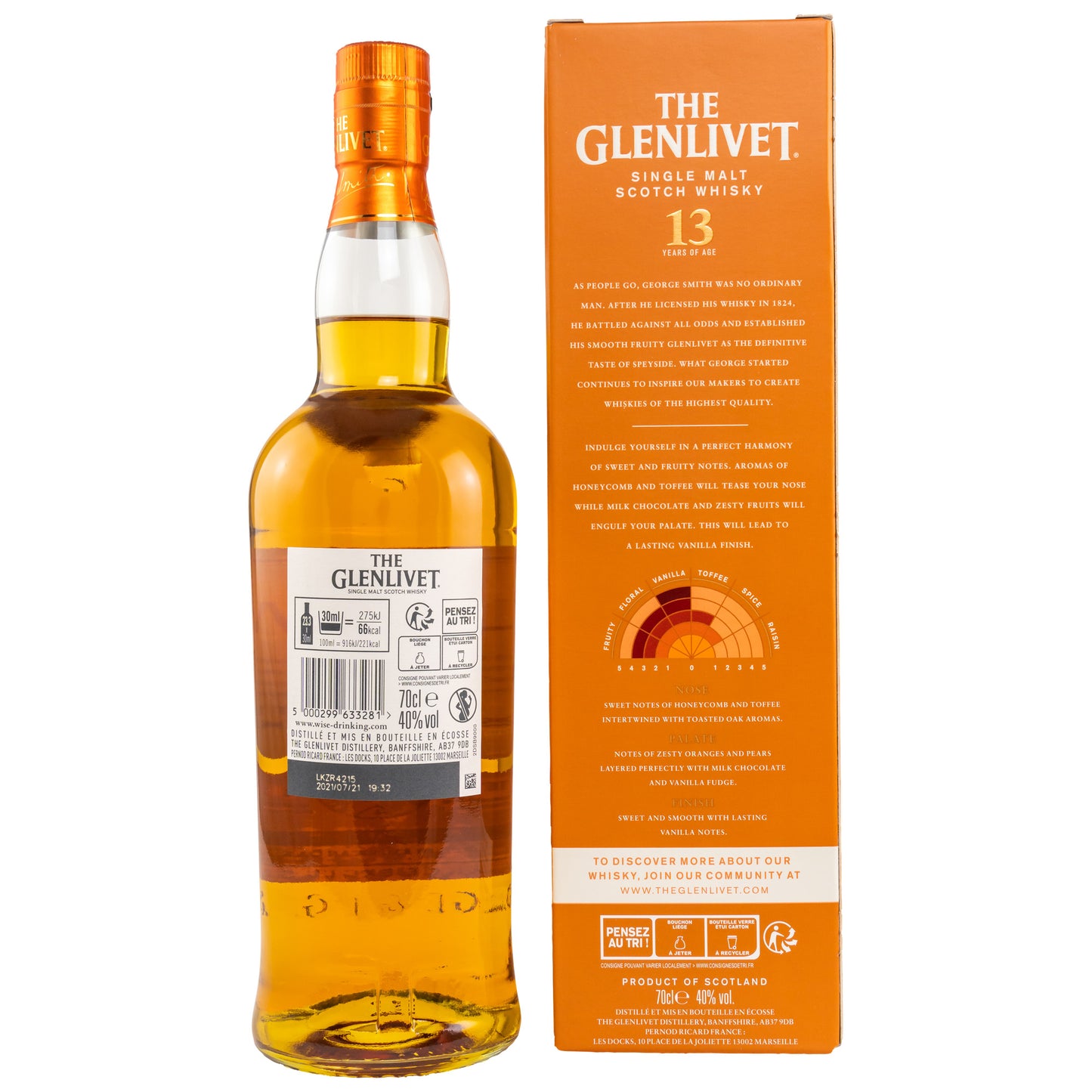 GLENLIVET - 13 Jahre - 40% Vol. - Schwarzbach Spirits
