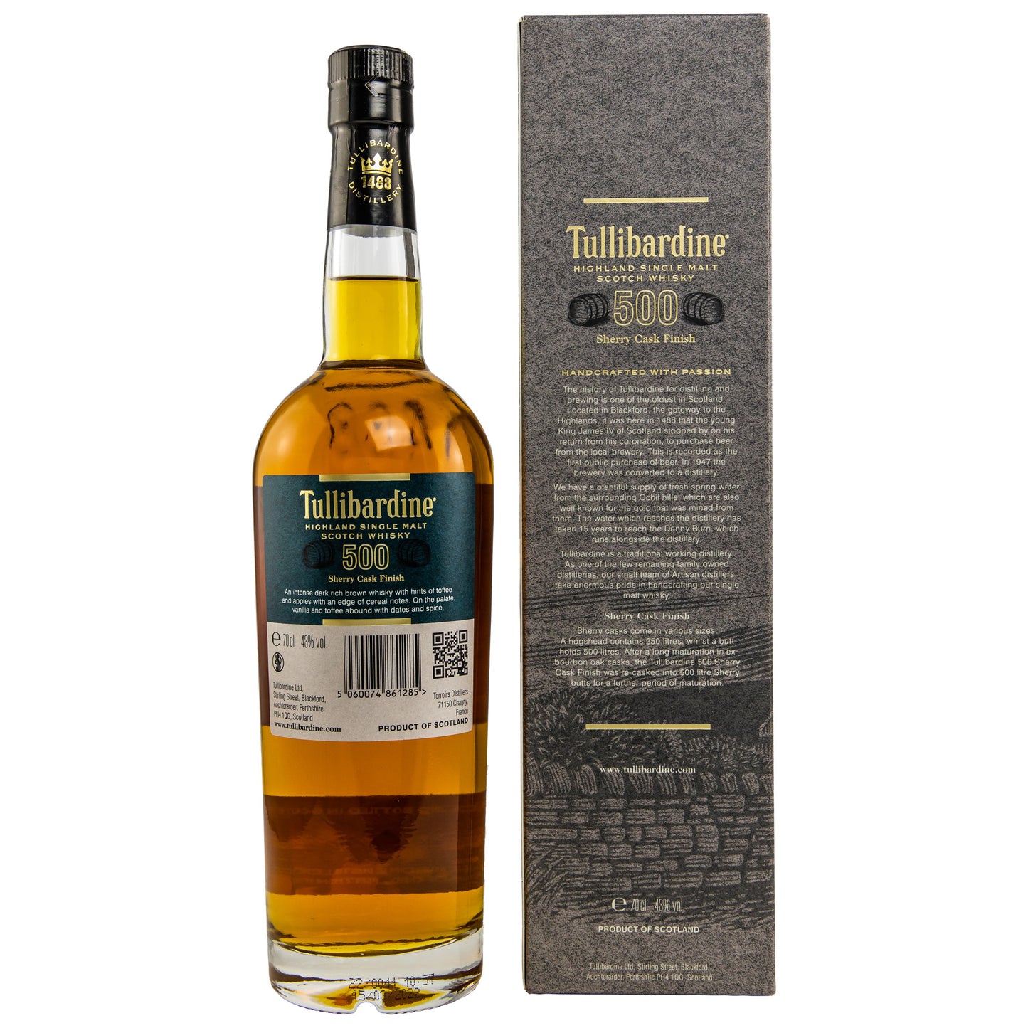 TULLIBARDINE - Sherry Finish 500 - 43% Vol.