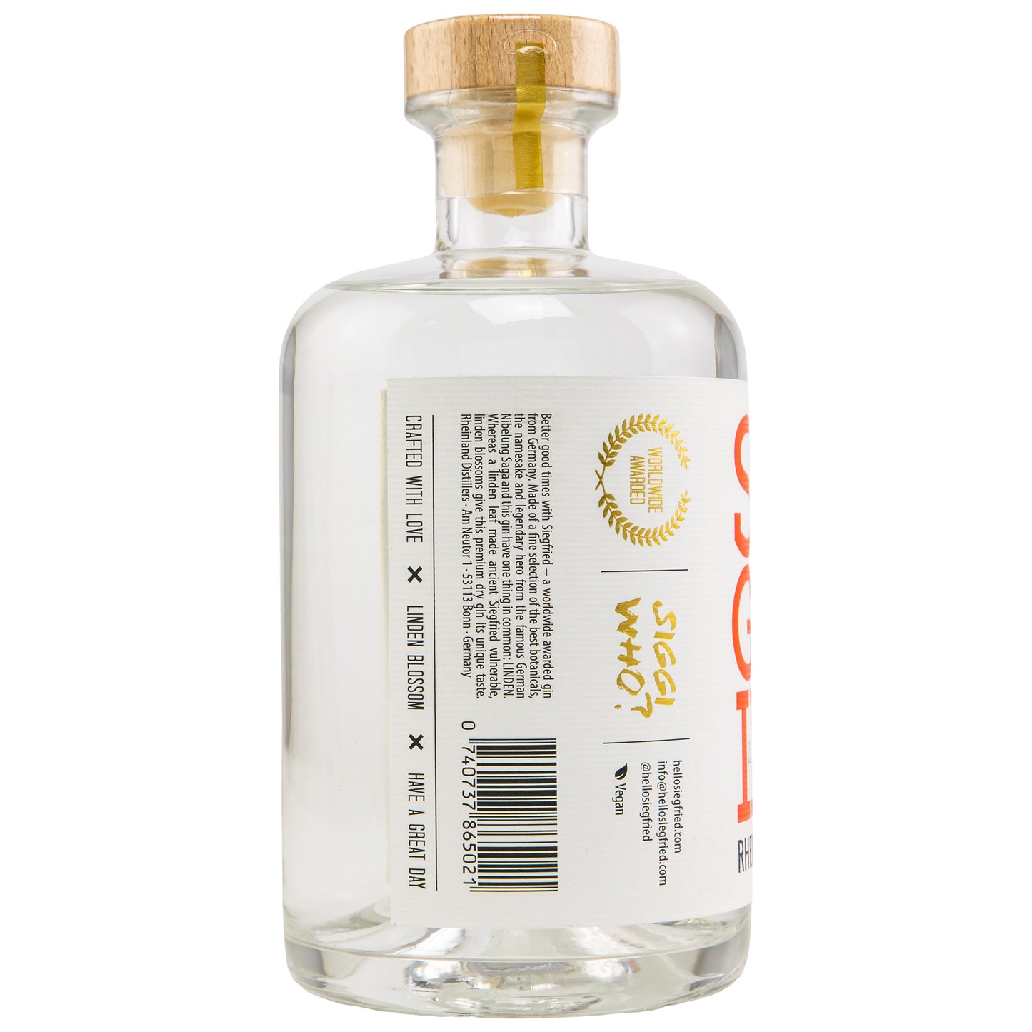 SIEGFRIED - Rheinland Dry Gin - 41% Vol.