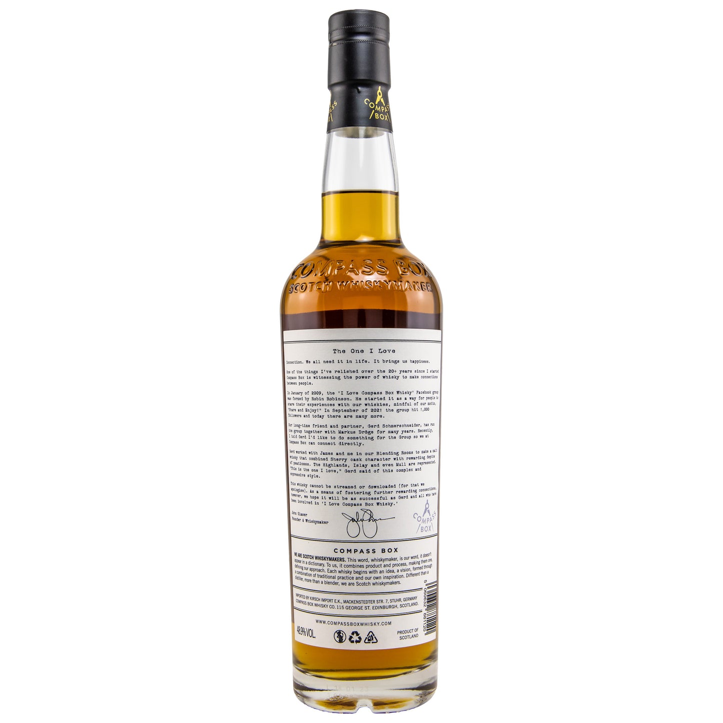 COMPASS BOX - The One I Love - 48,9% Vol. - Schwarzbach Spirits