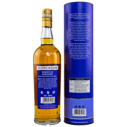 GLENCADAM - Reserve de Burgundy - Pinot Noir Cask Finish - 46% Vol.