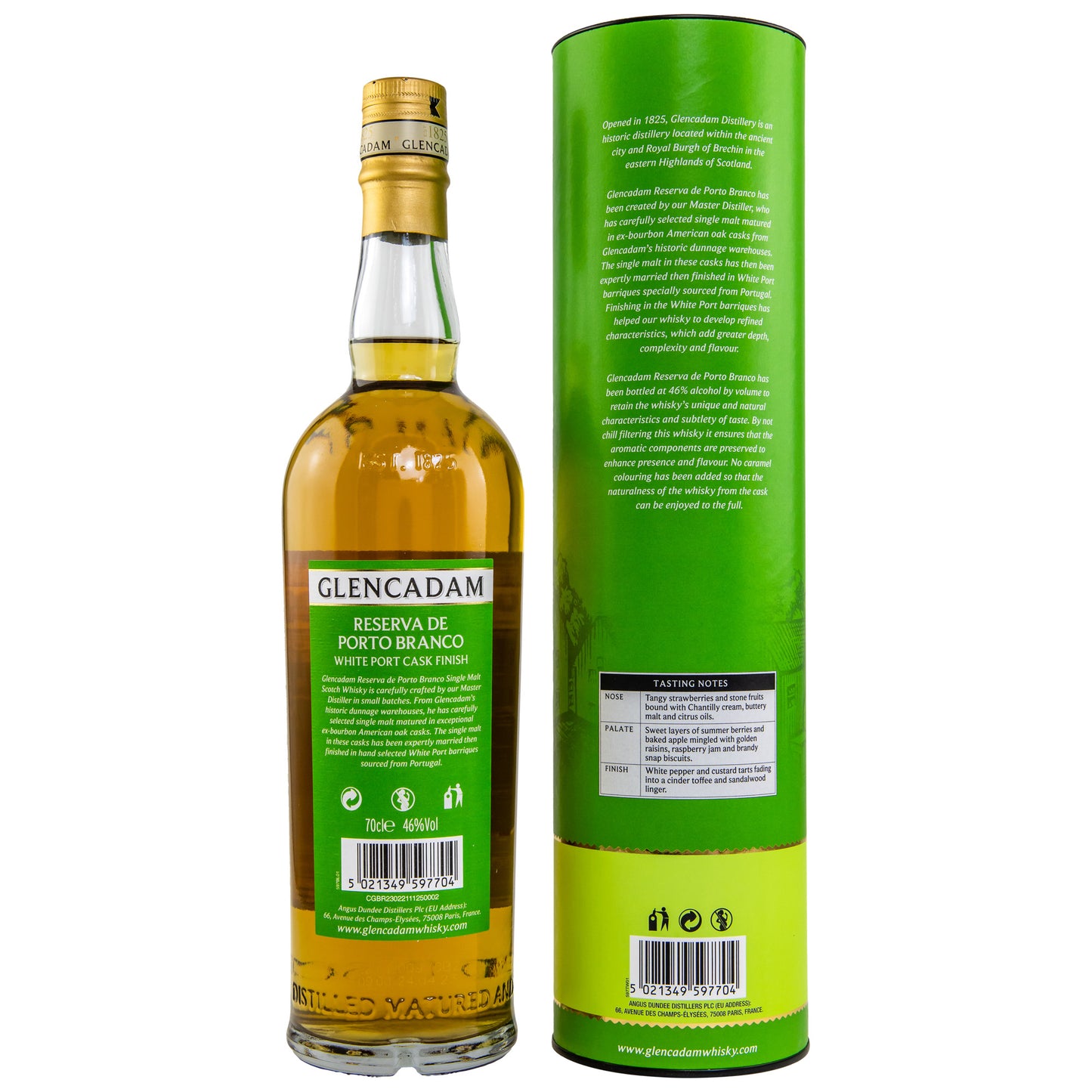 GLENCADAM - Reserva de Porto Branco - White Port Cask Finish - 46% Vol.
