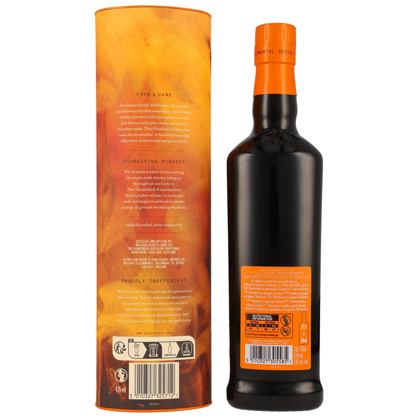 GLENFIDDICH - Experimental Series Fire & Cane - 43% vol. - Schwarzbach Spirits