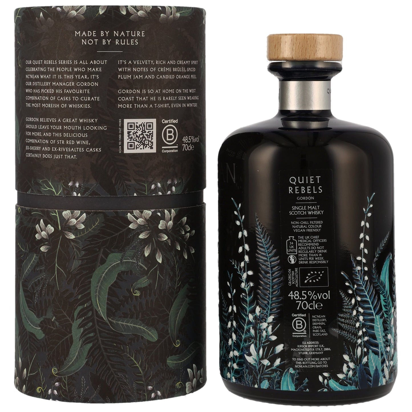 NC'NEAN - Organic Single Malt Whisky - Quiet Rebels: Gordon - 48.5% Vol.