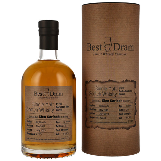 BEST DRAM - Glen Garioch 10 Jahre 1st Fill Barbados Rum Barrel - 54,9% vol.