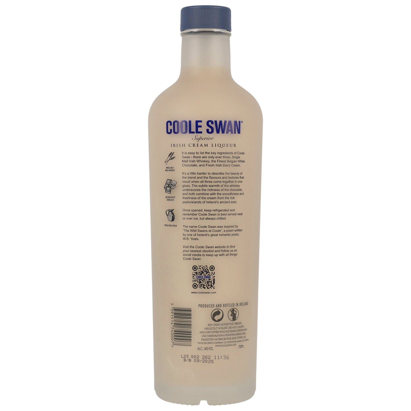 COOLE SWAN - Superior Irish Cream Liqueur - 16% Vol.