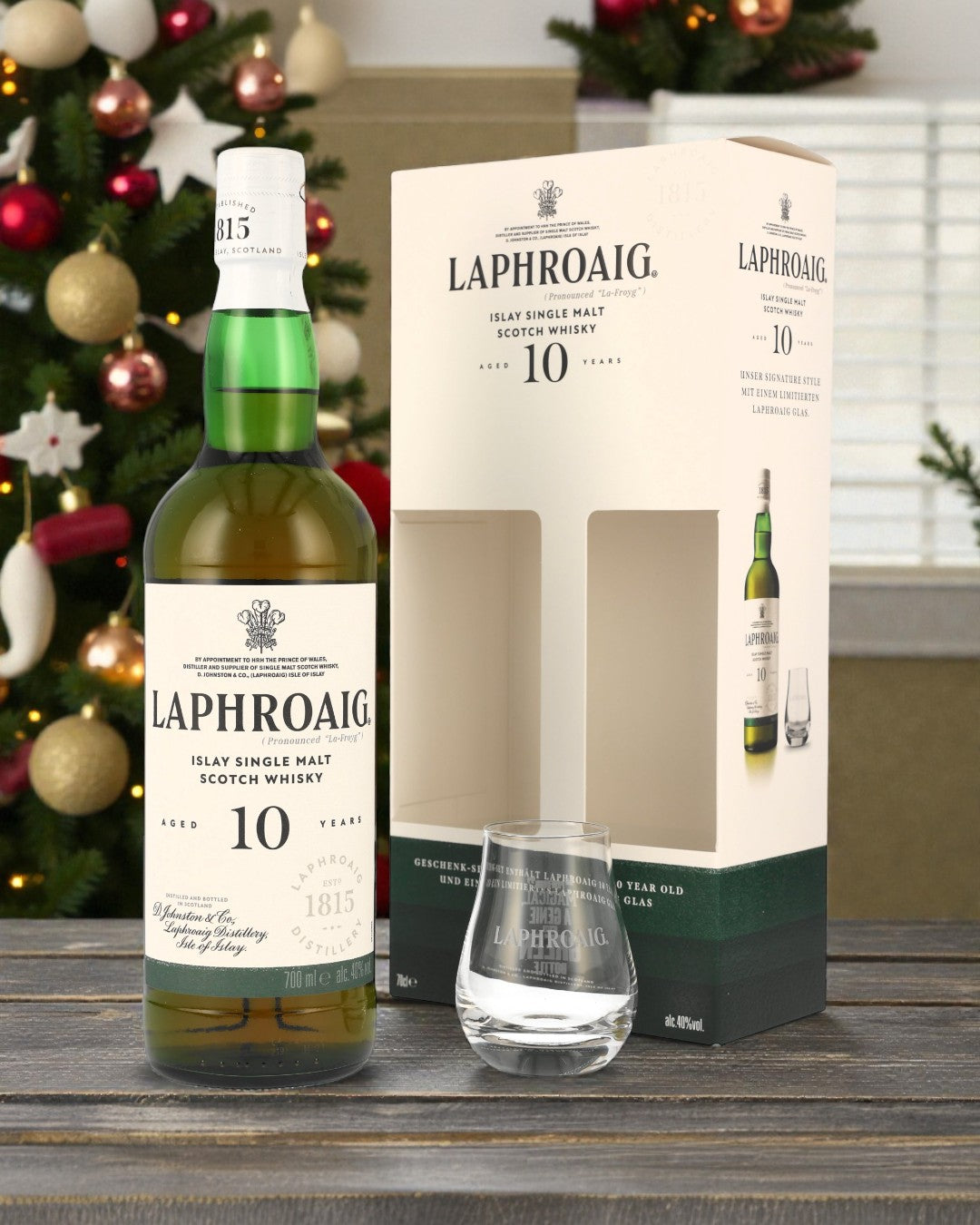 LAPHROAIG - 10 Jahre Geschenkset mit Glas - 40% Vol.