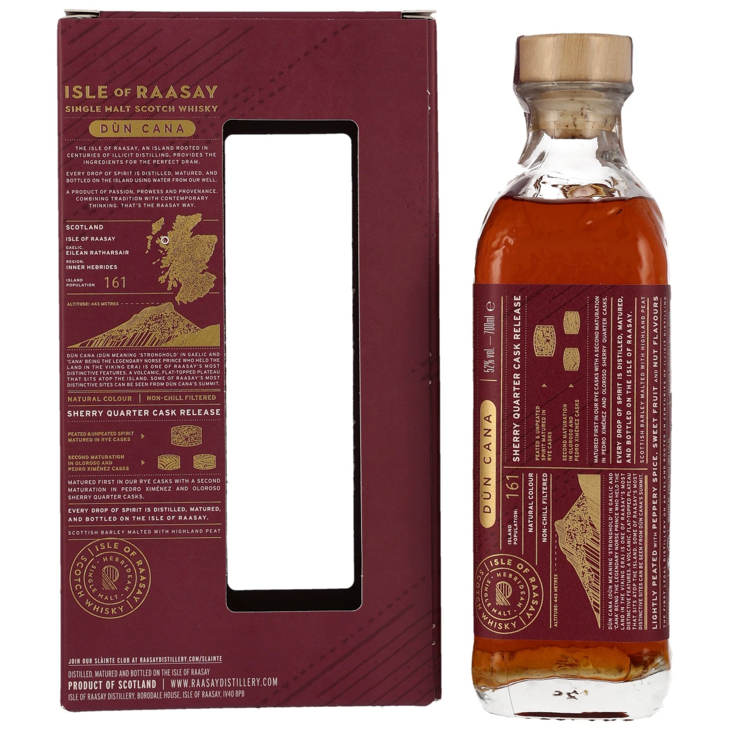 ISLE OF RAASAY - Dun Cana Sherry Quarter Cask First Edition - 52.0% Vol.