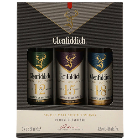 GLENFIDDICH - 12/15/18 Jahre Tasting Pack 3x5cl - 40% Vol.