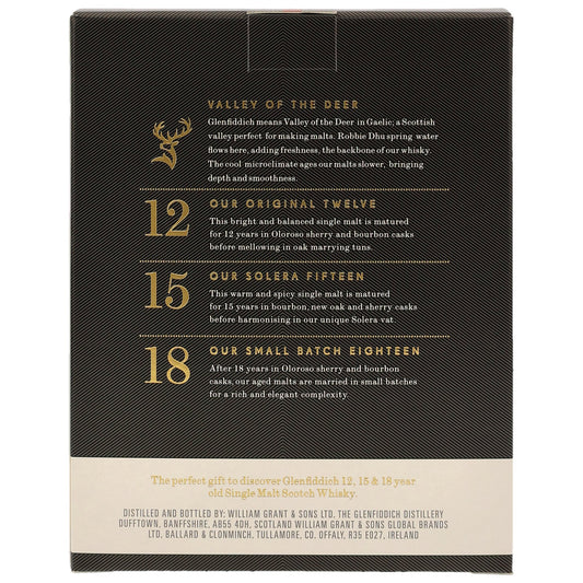 GLENFIDDICH - 12/15/18 Jahre Tasting Pack 3x5cl - 40% Vol.