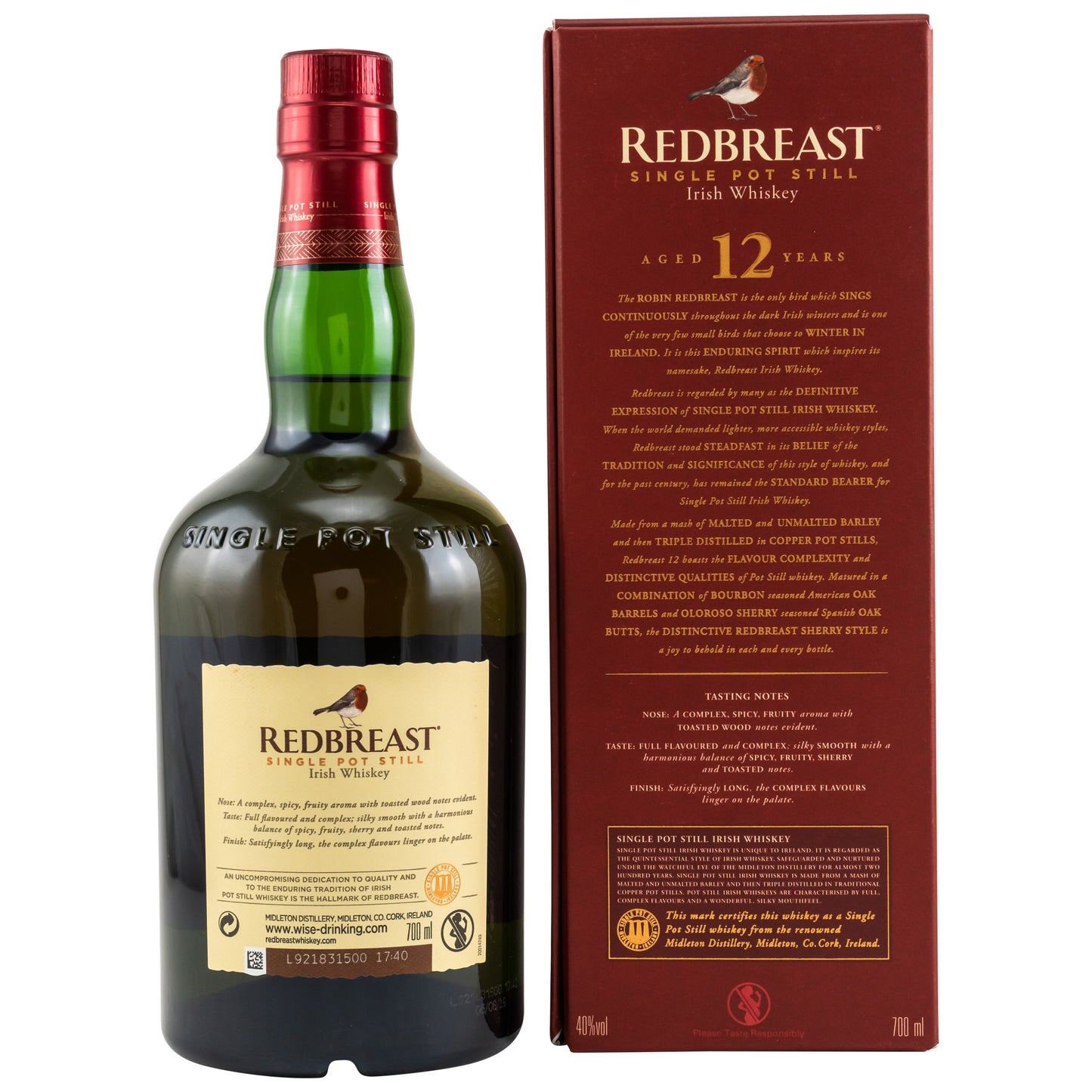 REDBREAST - 12 Jahre - 40% Vol.