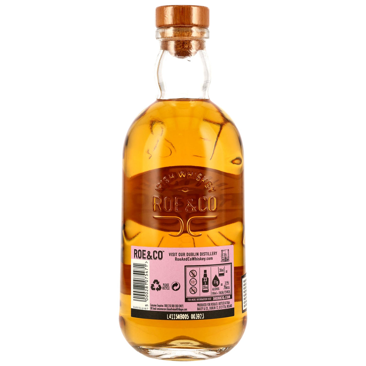 ROE & CO - Flor 14 Jahre Single Grain Irish Whiskey - 46% Vol. – 0,7 Liter – Ansicht 3