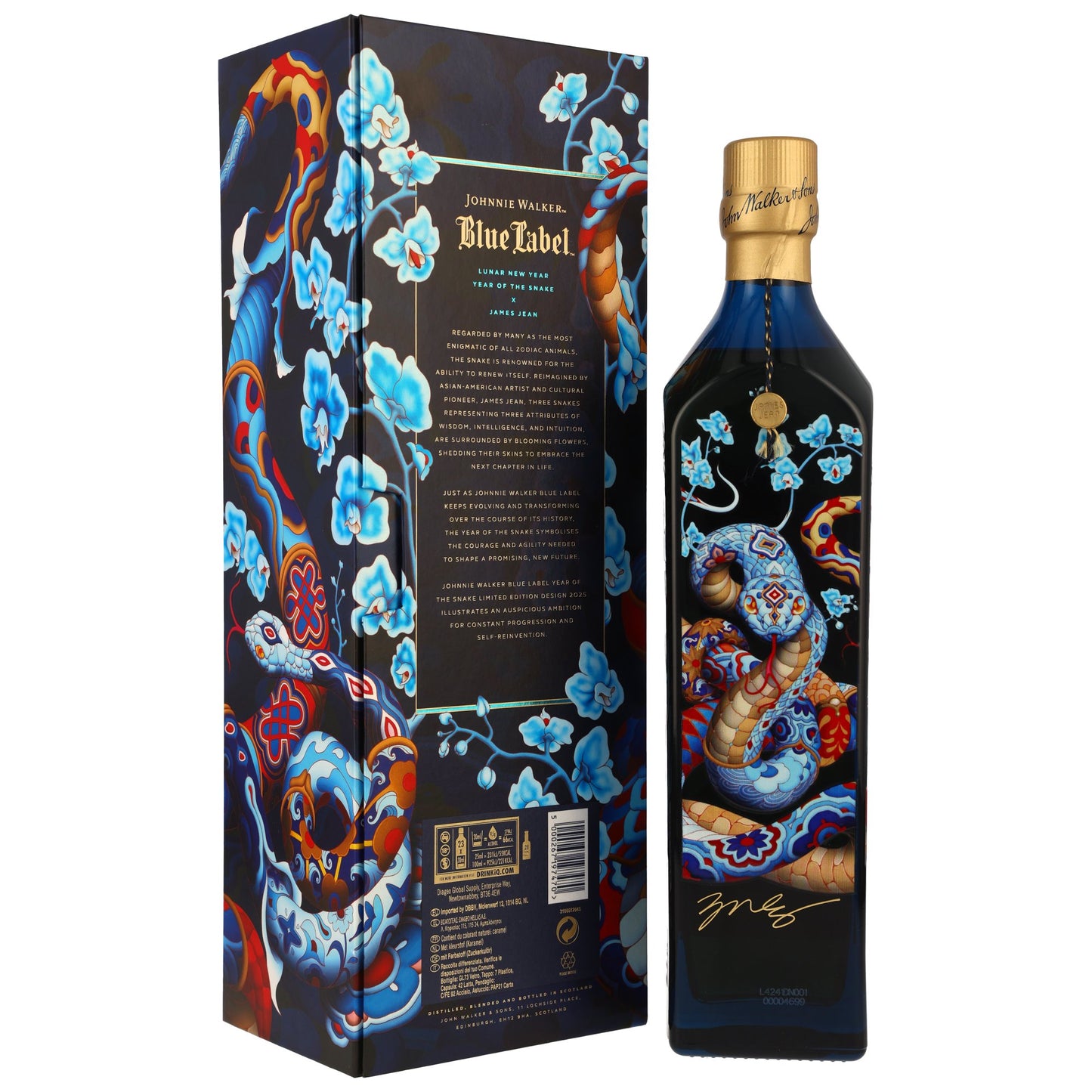 JOHNNIE WALKER - Blue Label Chinese New Year - Year of the Snake (James Jean) - 40% Vol.