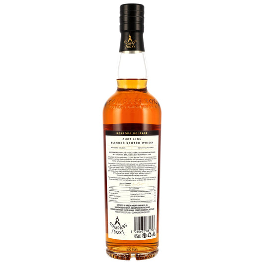 COMPASS BOX - Chez Lion Bespoke Release Blended Malt - 46% Vol.