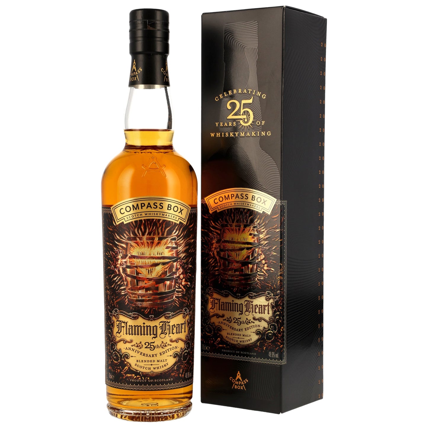 COMPASS BOX - Flaming Heart Blended Malt 25th Anniversary Edition - 48,9% Vol.