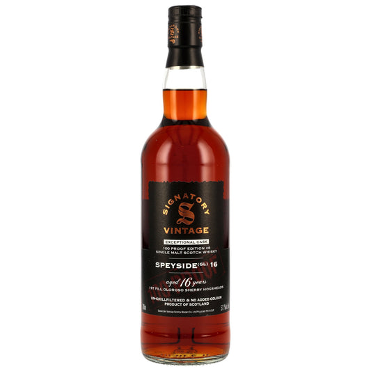 Speyside (GL) - 16 Jahre Signatory 100 PROOF Exceptional Cask Edition #8 - 57,1% Vol.