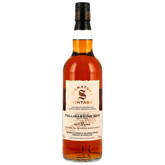 TULLIBARDINE - 2015/2025 9 Jahre Signatory 100 PROOF Edition #44 - 57,1% Vol.