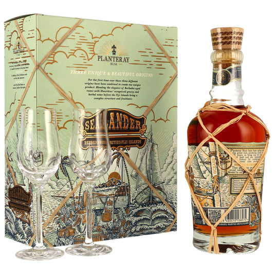 PLANTERAY - Sealander mit 2 Gläsern Geschenkset - 40% Vol.