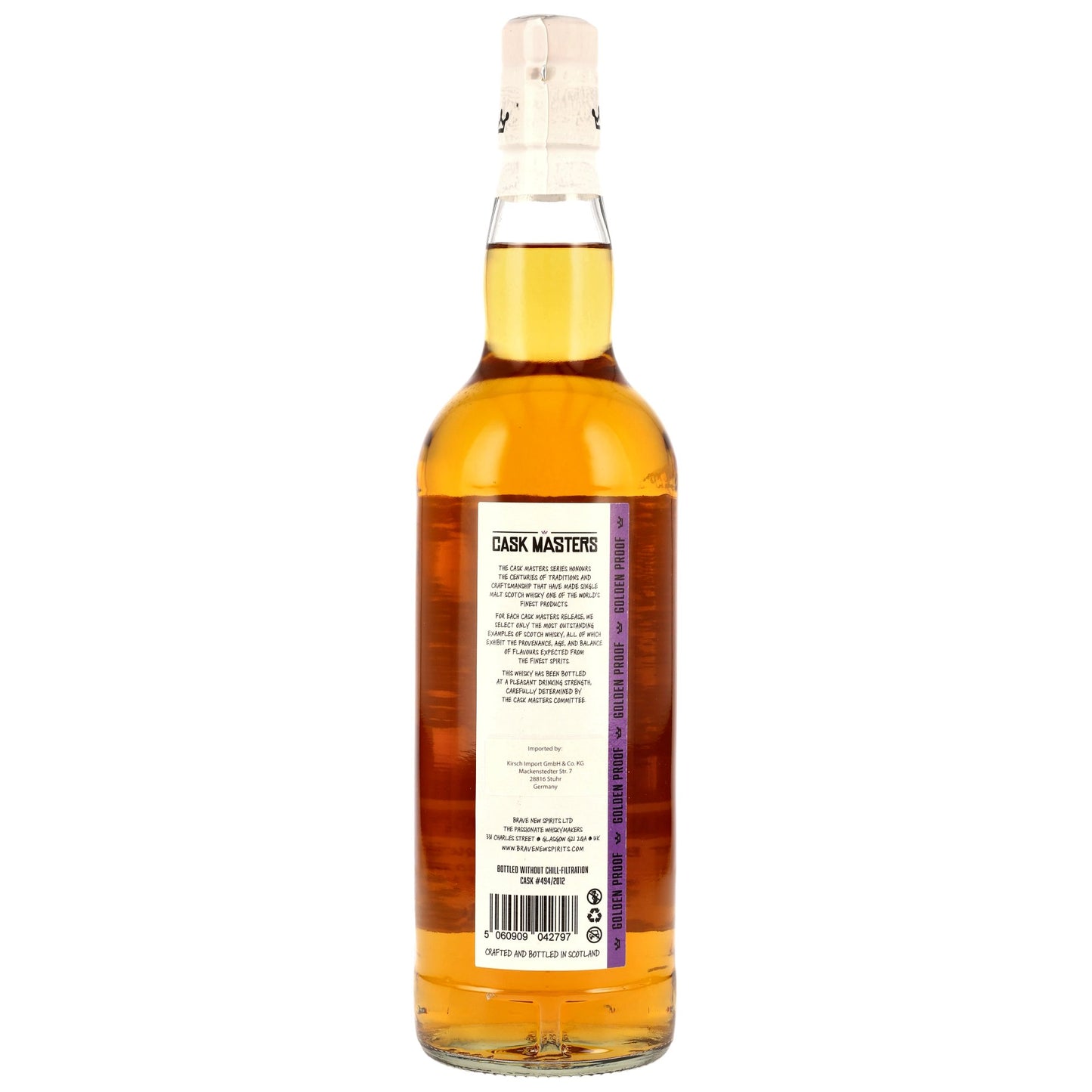 ROYAL BRACKLA - 2012/2025 12 Jahre 1st Fill Pinot Blanc Barrique #494/2012 - 49,8% Vol.