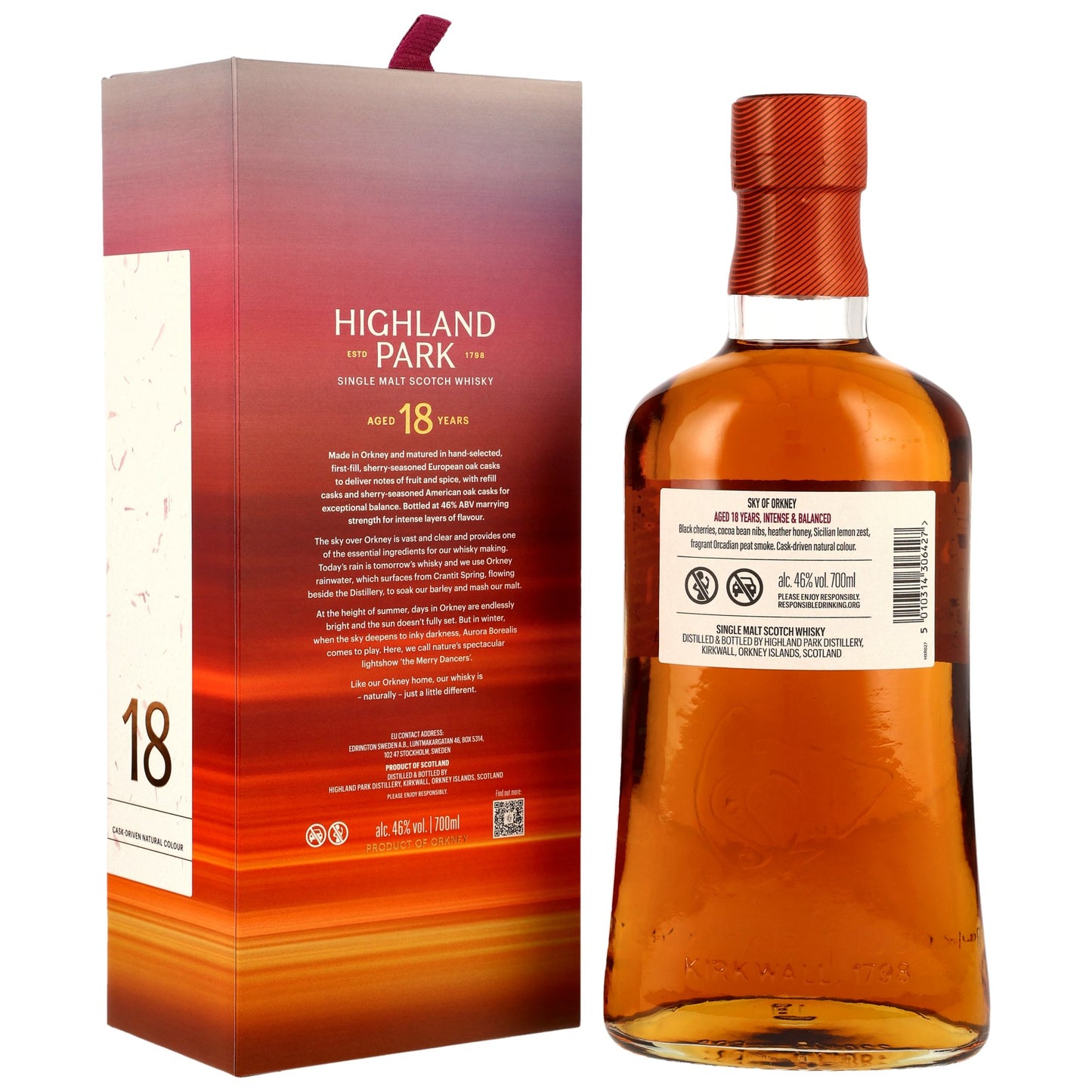 HIGHLAND PARK - 18 Jahre Sky of Orkney 1st Fill & Refill Sherry Casks - 46% Vol.