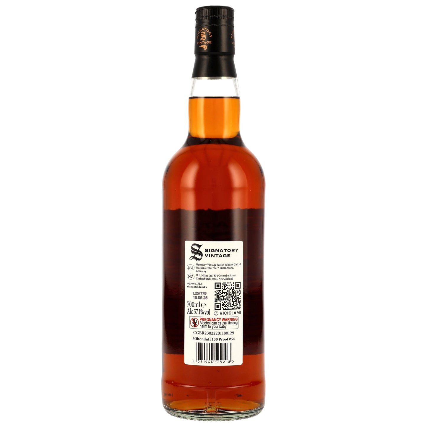 MILTONDUFF - 2011/2025 14 Jahre - 1st Fill Oloroso Sherry Casks - Signatory 100 PROOF Edition #54 - 57,1% Vol.