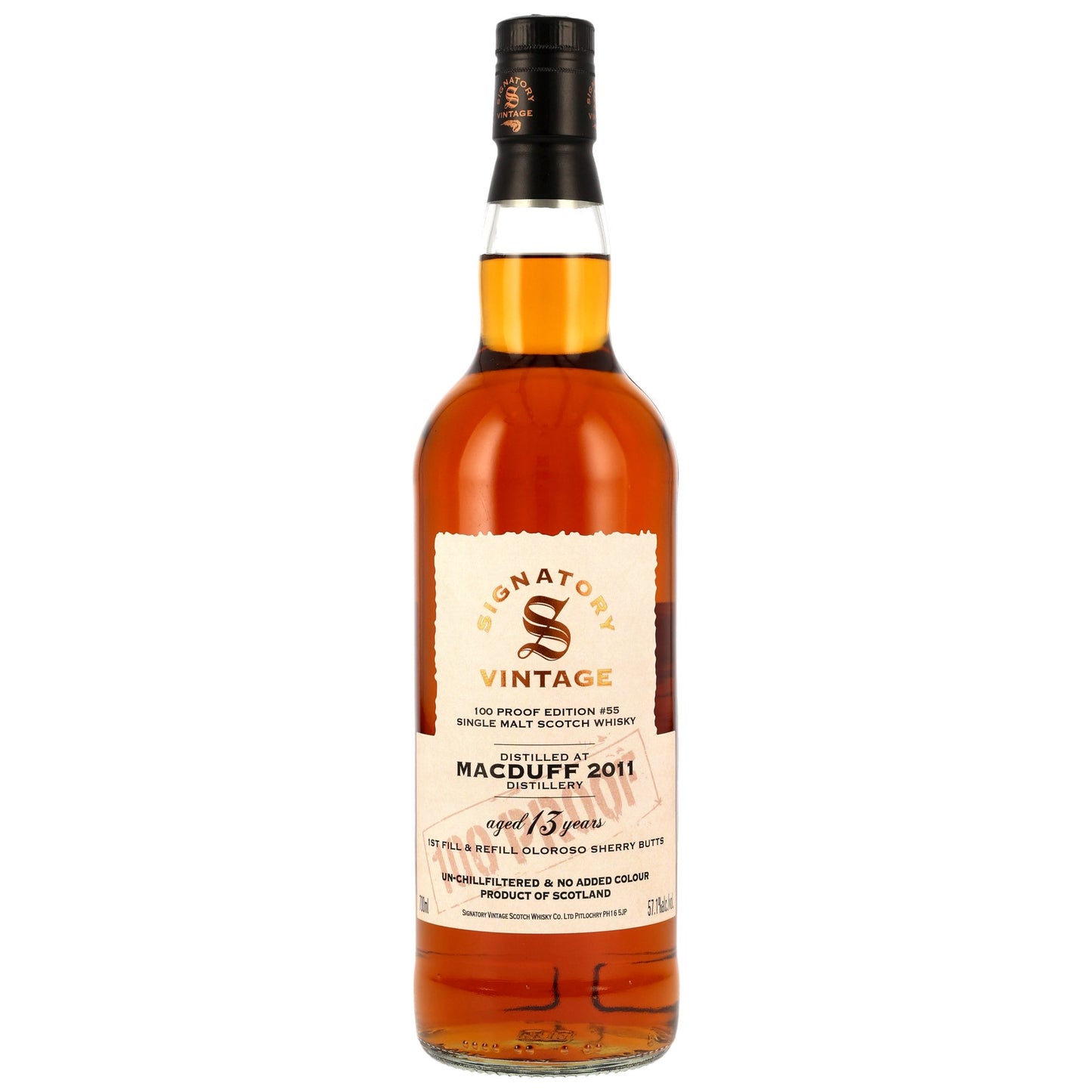 MACDUFF - 2011/2025 – Signatory Vintage 100 Proof Edition #55 57,1% Vol.