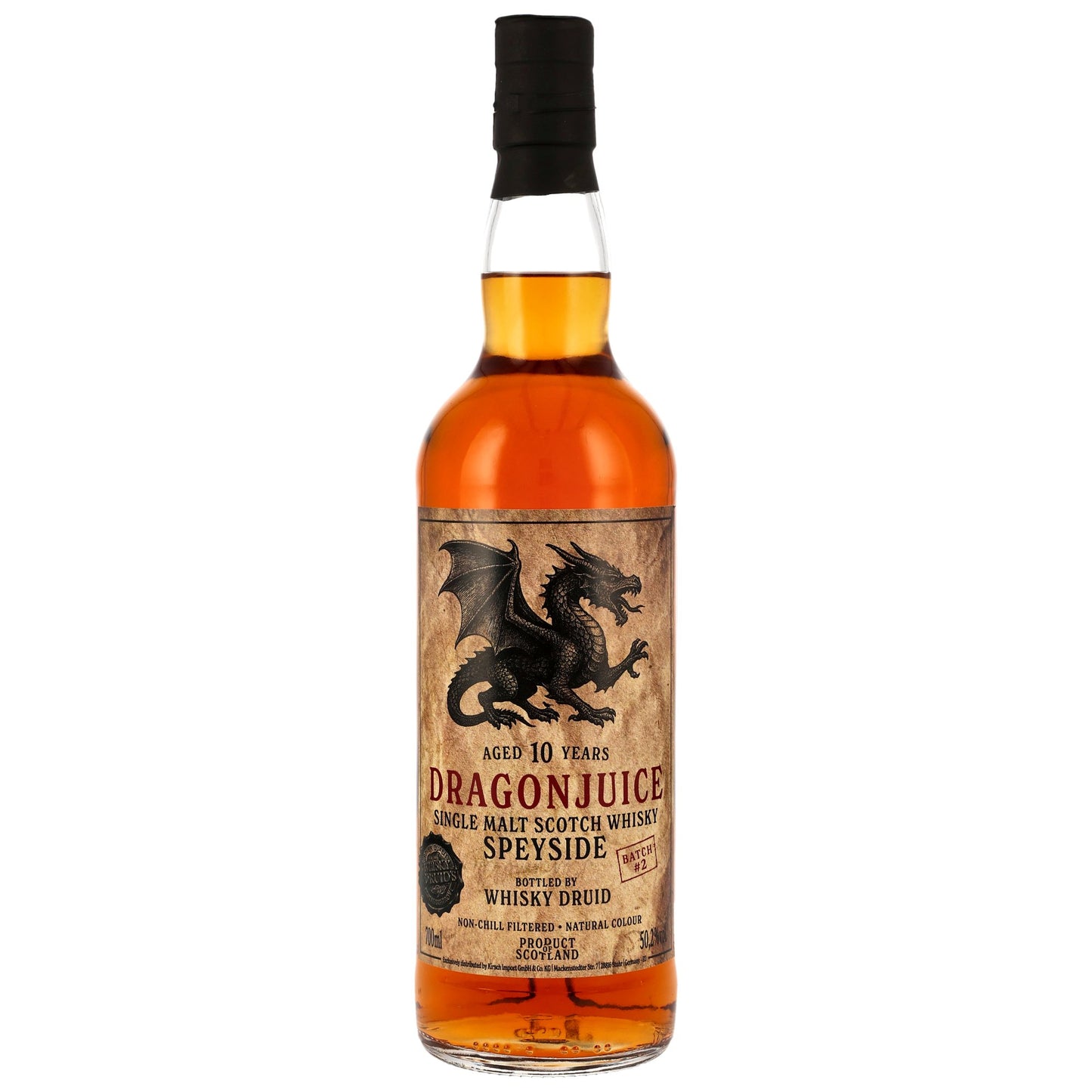 WHISKY DRUID - Dragonjuice 10 Jahre Speyside Single Malt Whisky - Batch #2 - 50,2% Vol.