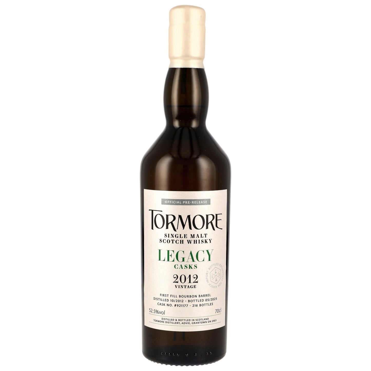 TORMORE - 12 Jahre 1st Fill Bourbon Barrel #921177 Legacy Casks - 52,5% Vol.