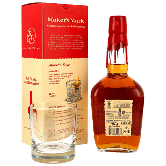 Maker's Mark - Kentucky Straight Bourbon in GP mit Glas - 45% Vol.