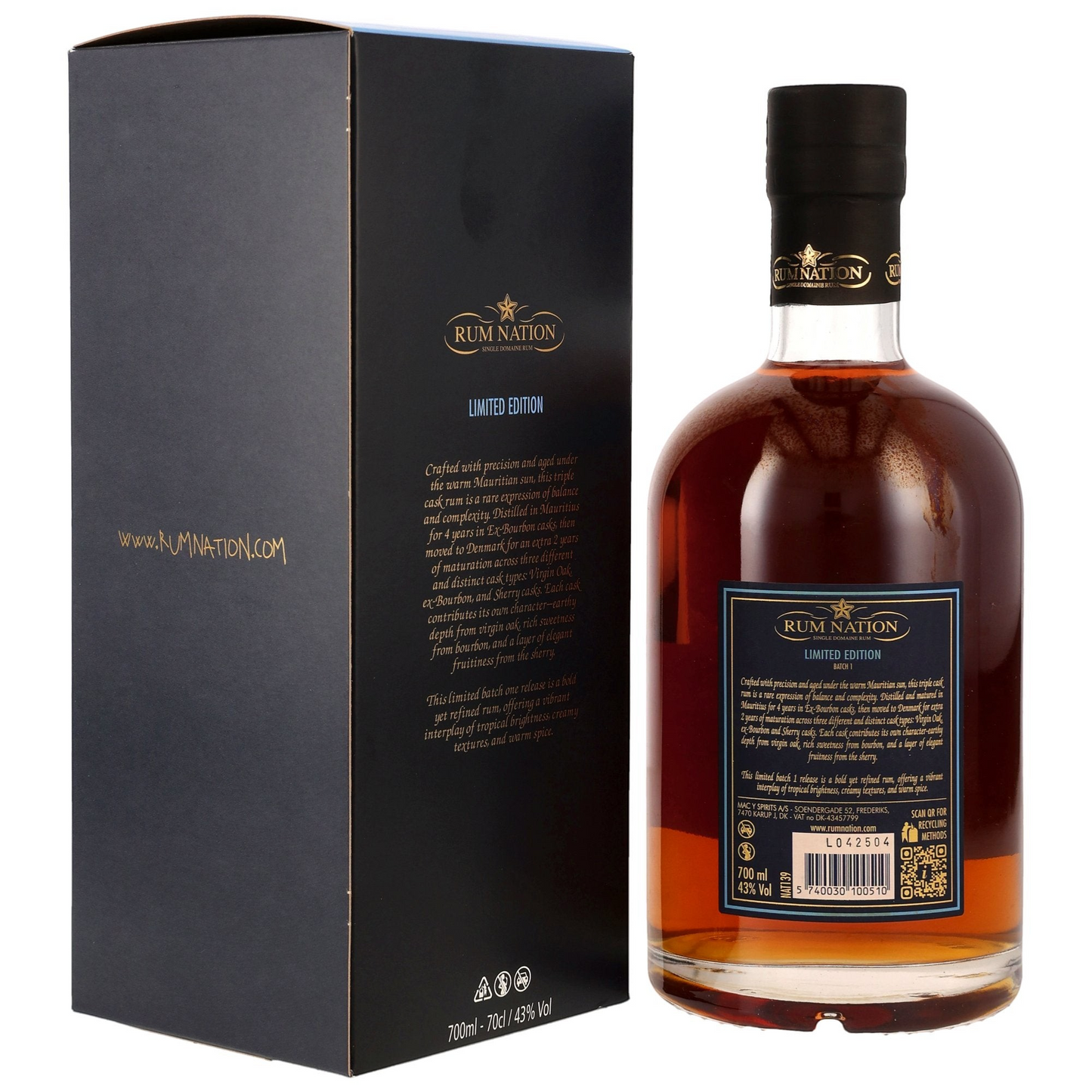 RUM NATION - Mauritius 6 Jahre - 43% Vol.
