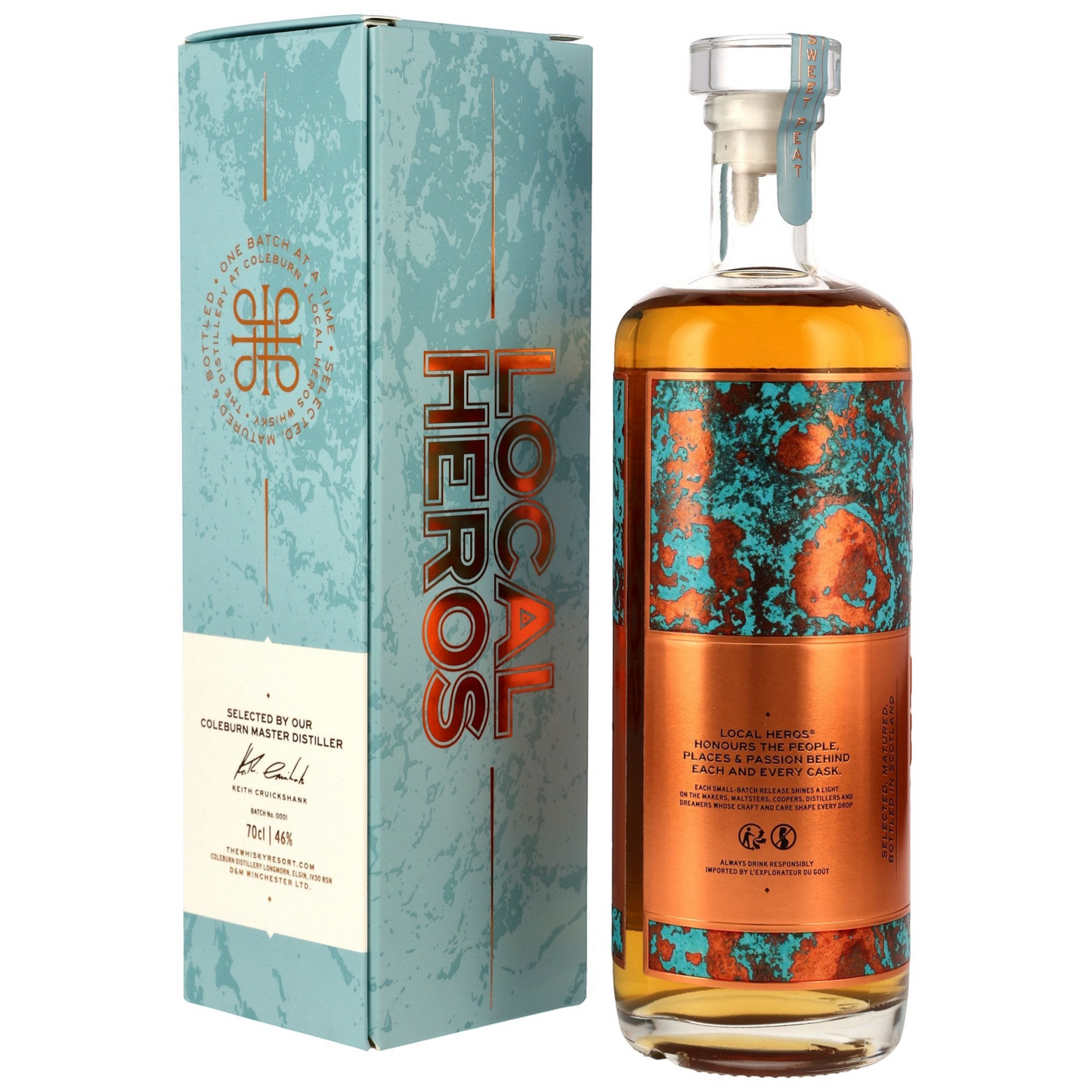 COLEBURN - Local Heros Sweet Peat Blended Malt Scotch Whisky - 46% Vol.