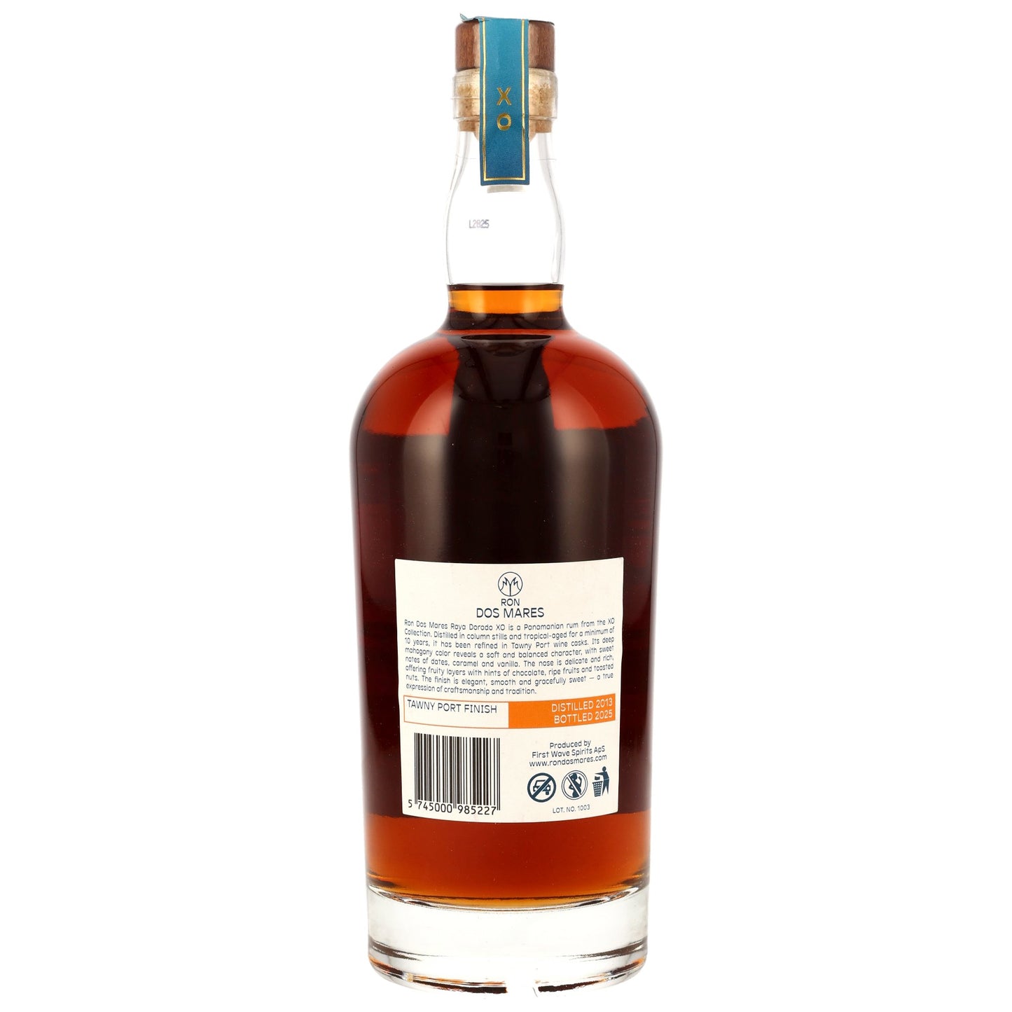 Ron Dos Mares - 2013/2025 XO Rum Raya Dorada Tawny Port Finish - 40% Vol.