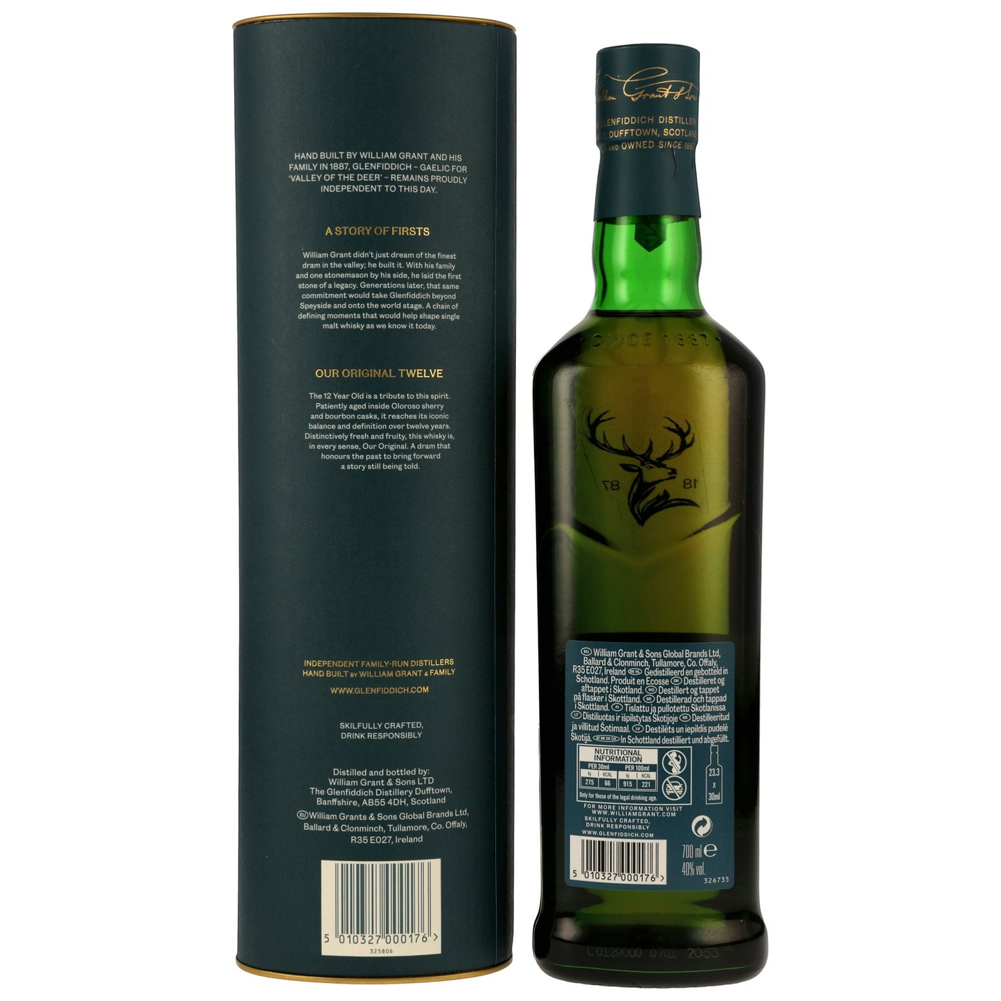 GLENFIDDICH - 12 Jahre neues Design - 40% Vol.