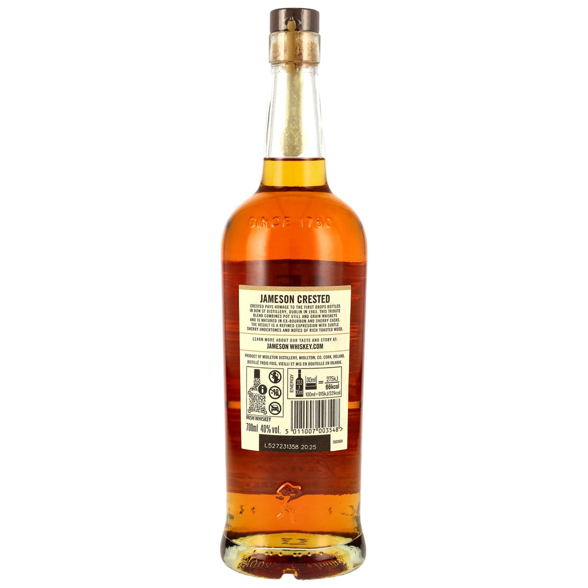 JAMESON - Crested Irish Whiskey - 40% Vol. – 0,7 Liter – Ansicht 2