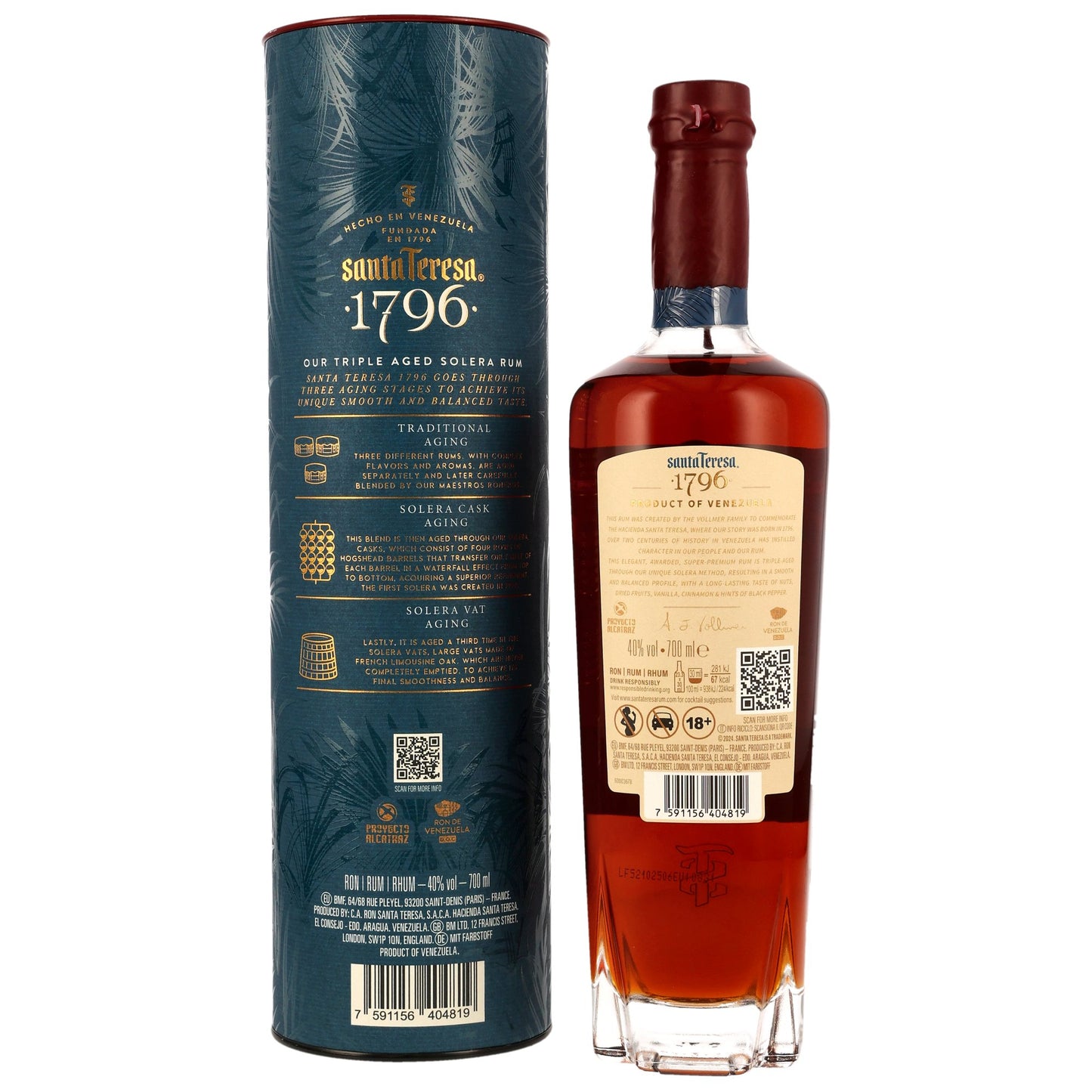 SANTA TERESA - 1796 Antiguo de Solera Rum 2026 - 40% Vol.
