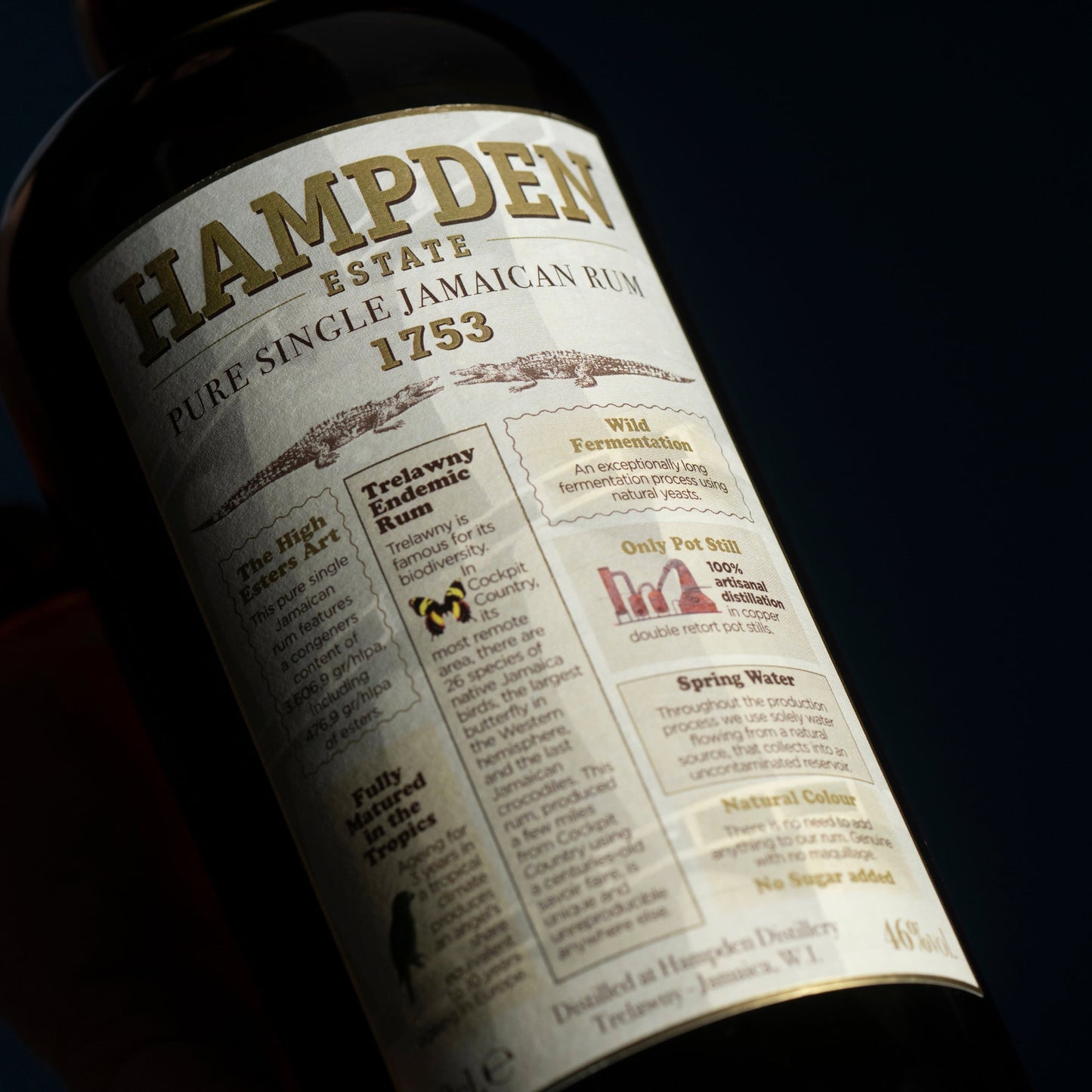 HAMPDEN - 1753 Pure Single Jamaican Rum - 46% Vol.