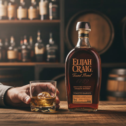 Elijah Craig Toasted Barrel Bourbon Whiskey, 47% Vol., Kentucky Straight Bourbon mit floralen Noten und Holzsüße.