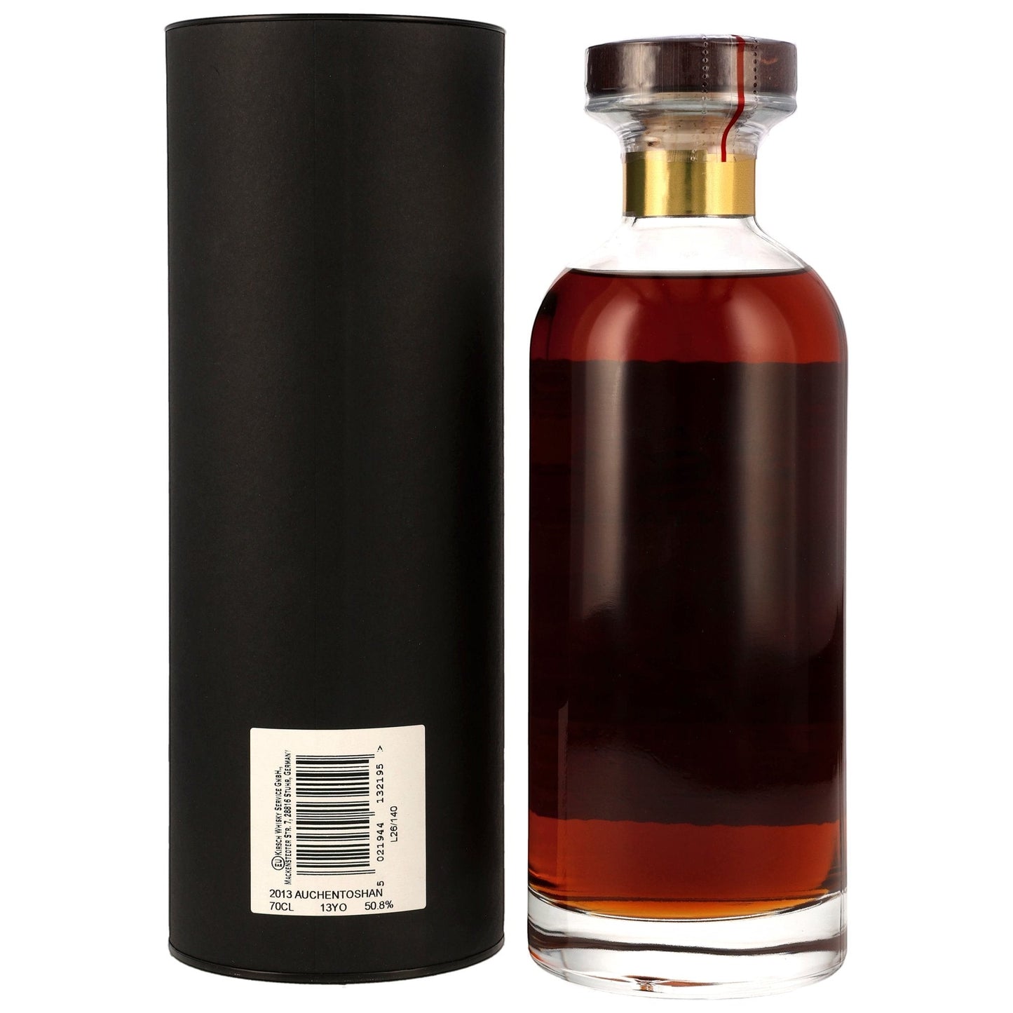 Schwarzbach Spirits Auchentoshan 13 Jahre Whisky in dunkler Flasche mit schwarzer Geschenkdose