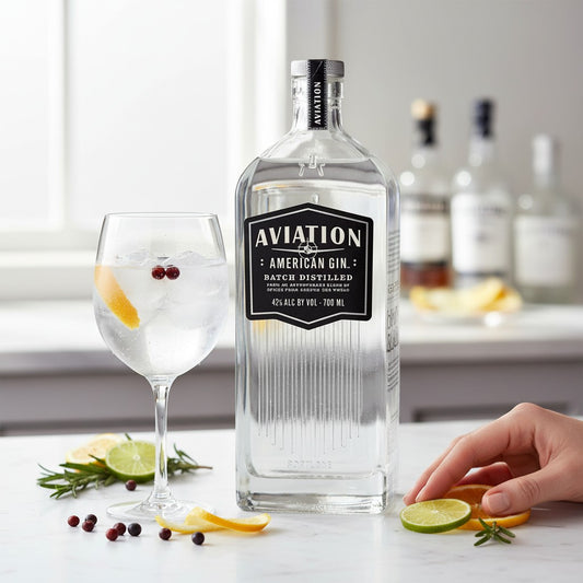 Schwarzbach Spirits Aviation American Gin bottle, batch distilled with floral notes, 42% Vol, 700ml.