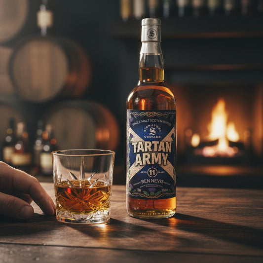 Schwarzbach Spirits Ben Nevis 11 Jahre Sherry Casks Tartan Army Single Malt Scotch Whisky, 46% Vol., 700ml, bernsteinfarben, Sherryfass-Reifung