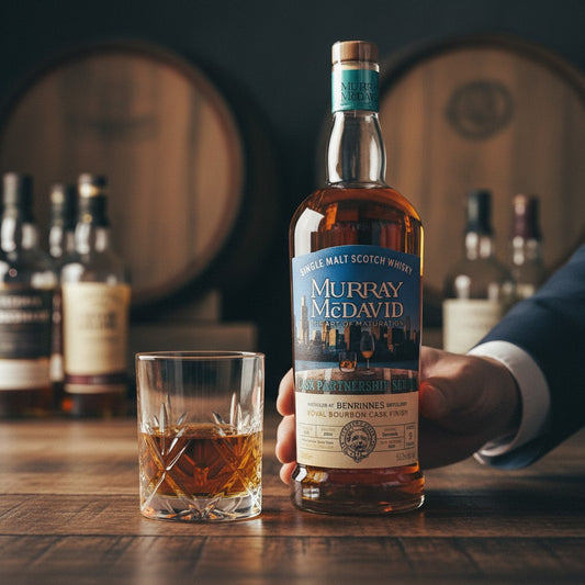 Schwarzbach Spirits Benrinnes 9 Jahre Koval Bourbon Cask Finish Single Malt Scotch Whisky, 55,2% Vol., bernsteinfarben.