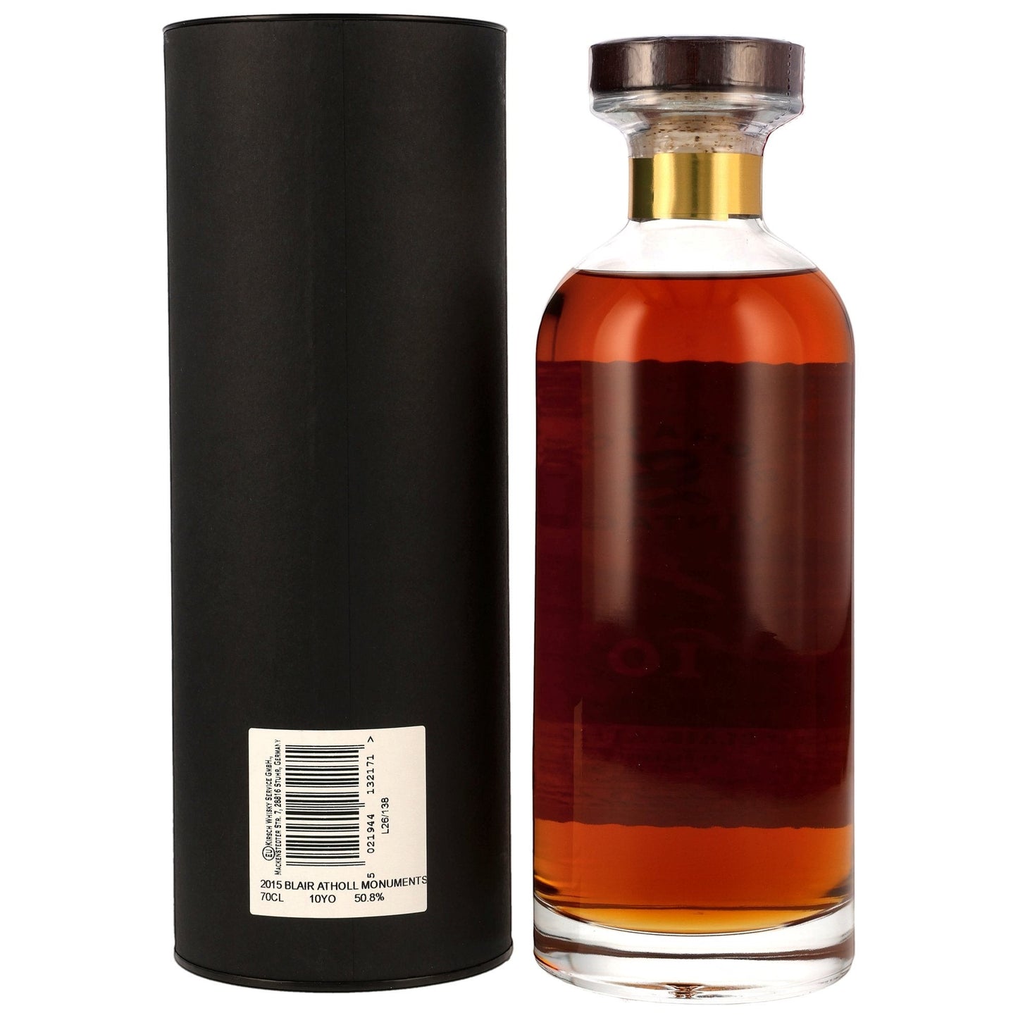 Schwarzbach Spirits Blair Athol 10 Jahre Whisky in dunkler Flasche mit schwarzer Geschenkdose