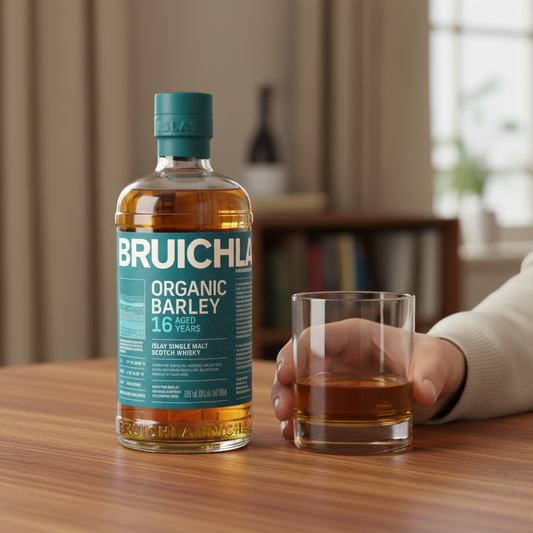 Schwarzbach Spirits Bruichladdich 16 Year Old Organic Barley Islay Single Malt Scotch Whisky, 50% Vol. 700ml bottle.