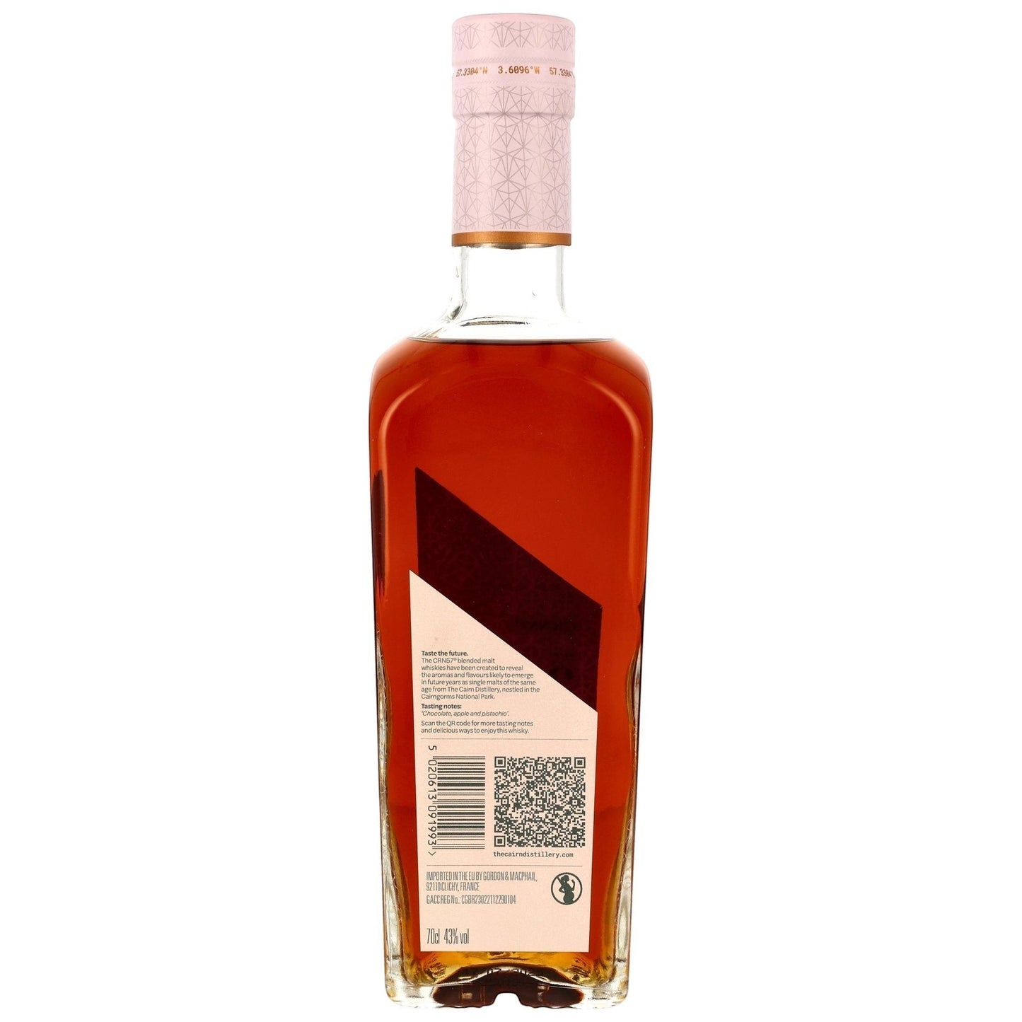 Schwarzbach Spirits CRN57 25 Jahre Blended Malt Scotch Whisky, 43% Vol. mit Rumrosinen, Pistazien und Apfelnoten.
