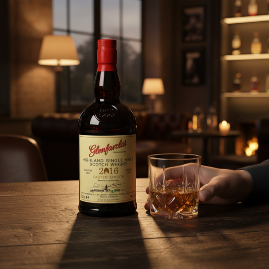 Schwarzbach Spirits Glenfarclas Vintage 2016 Easter Edition single malt Scotch whisky matured in sherry casks, 46% Vol.
